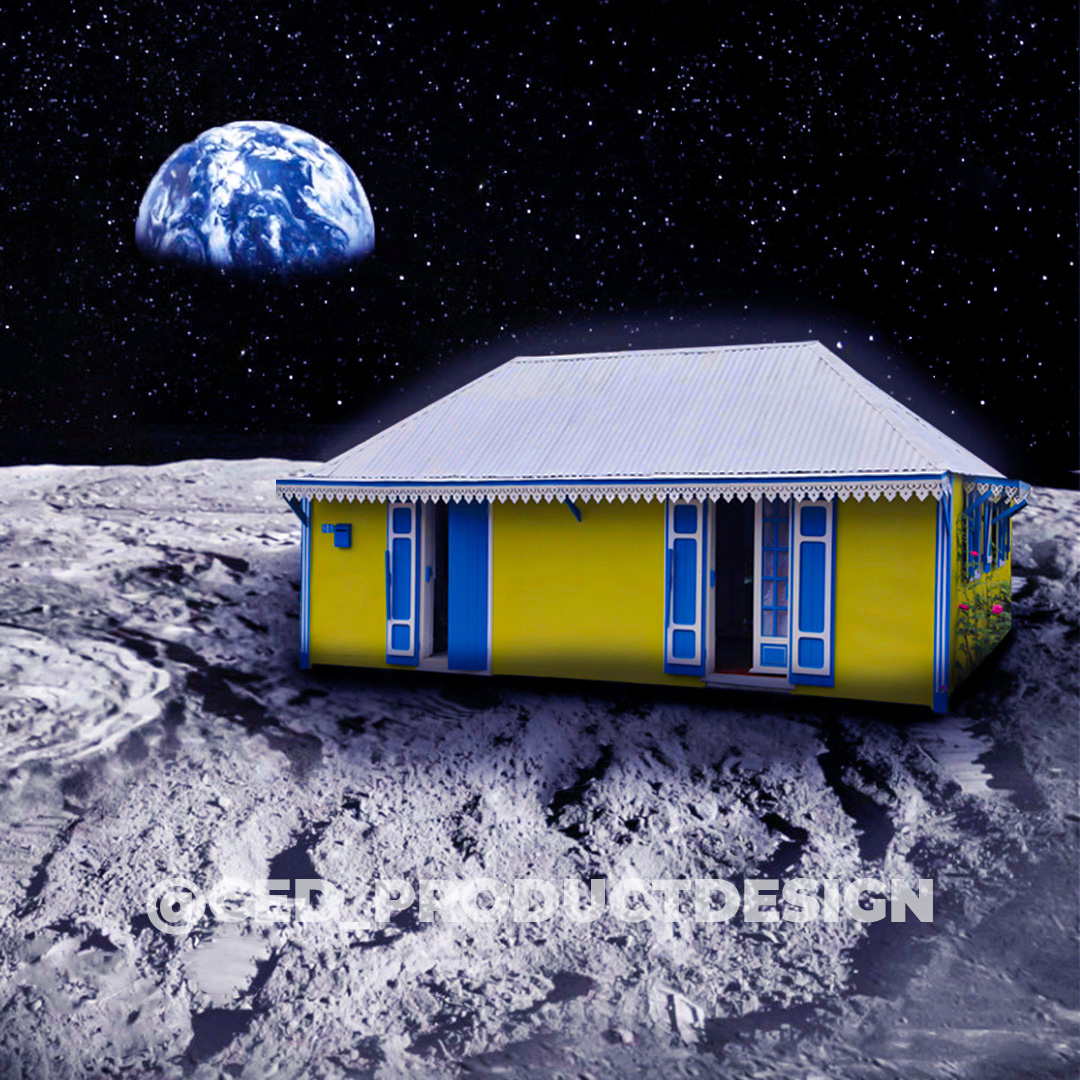CAZE EN TOLE SUR LA LUNE